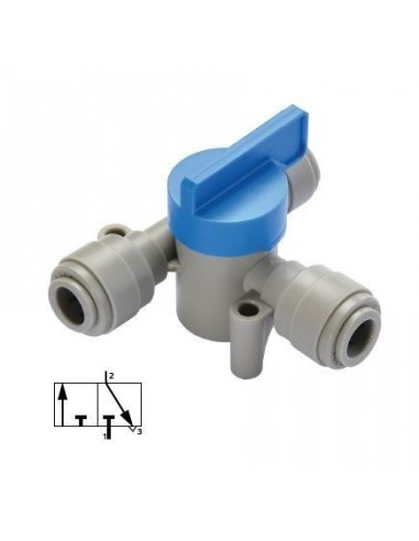 HASV-I - Kranar och ventiler - FluidFit HASV Avstängningskran - 3-vägs (tum)