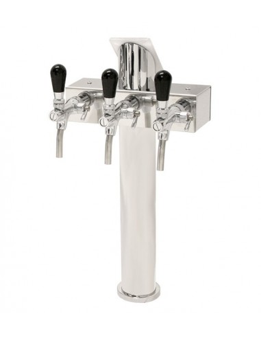 STV01796 - Beer font "T3" in stainless steel with 3 taps