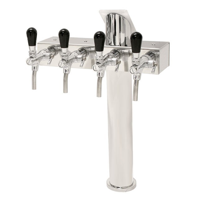 STV01794 - Tapptorn komplett - Tapptorn "T4" i rostfritt med 4 kranar