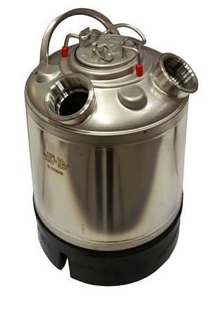 UPP00073 - Rengöring - Rengöringskärl / Spolfat 9L rostfritt för 2 spolanstickare